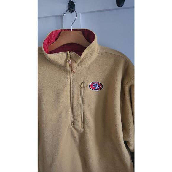 NFL Team Apparel Vintage San Francisco 49ers Reversible Fleece Jacket Mens M - Picture 11 of 11